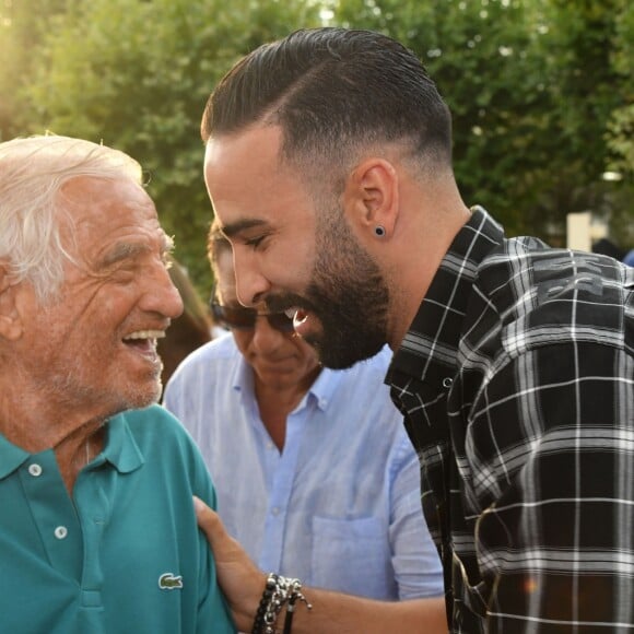 Exclusif - Jean-Paul Belmondo et Adil Rami - Gala de boxe "No Limit Episode IX" organisé par B. Asloum (ancien champion du monde de boxe) en plein air au théâtre Tivol au Cannet le 18 juillet 2019. © Bruno Bebert/Bestimage