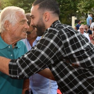 Exclusif - Jean-Paul Belmondo et Adil Rami - Gala de boxe "No Limit Episode IX" organisé par B. Asloum (ancien champion du monde de boxe) en plein air au théâtre Tivol au Cannet le 18 juillet 2019. © Bruno Bebert/Bestimage