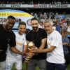 Steve Mandanda, Florian Thauvin, Adil Rami et Franck Le Gall - Match OM-Toulouse FC pour le lancement de la saison 2018/2019 du championnat de football de Ligue 1 au stade Vélodrome à Marseille. Le 10 août 2018.