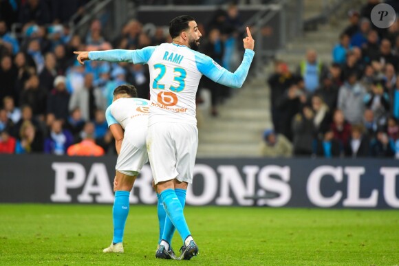 Adil Rami lors du match de football de ligue 1 opposant le Paris Saint-Germain (PSG) à l'Olympique de Marseille (OM) au stade Vélodrome à Marseille, France, le 28 octobre 2018. Le PSG a gagné 2-0. © Lionel Urman/Bestimage