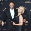 Adil Rami et Pamela Anderson au photocall de la 28ème cérémonie des trophées UNFP (Union nationale des footballeurs professionnels) au Pavillon d'Armenonville à Paris, France, le 19 mai 2019. © Coadic Guirec/Bestimage