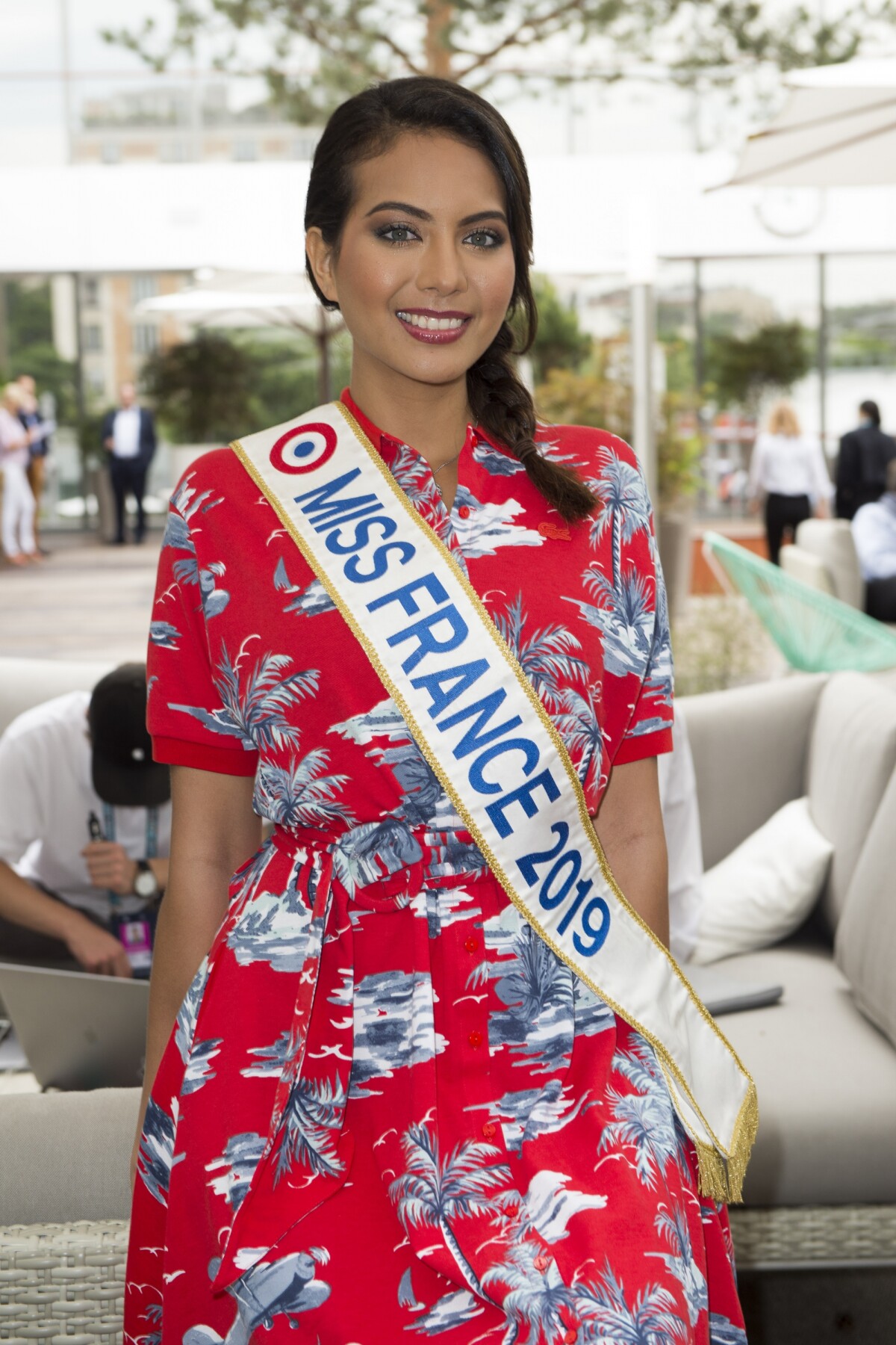 Photo : Vaimalama Chaves (Miss France 2019) dans les tribunes lors des