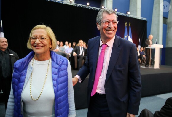 Patrick et Isabelle Balkany assistent au meeting de Nicolas Sarkozy à Boulogne-Billancourt le 25 novembre 2014.