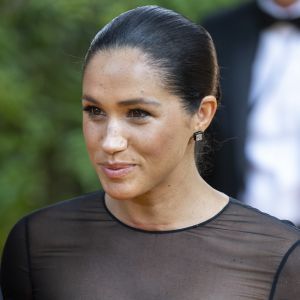 Le prince Harry, duc de Sussex, et Meghan Markle, duchesse de Sussex, à la première du film "Le Roi Lion" au cinéma Odeon Luxe Leicester Square à Londres, le 14 juillet 2019.