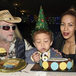 Exclusif - Michel Polnareff fête le 6ème anniversaire de son fils Louka avec sa compagne Danyellah au Domaine de Verchant à Castelnau-le-Lez près de Montpellier le 28 décembre 2016. Alors que c'est la première fois qu'il s"exprime depuis son hospitalisation, le chanteur a organisé une soirée pleine de surprises avec magicien et feux d'artifice. © Romain Canot / Bestimage