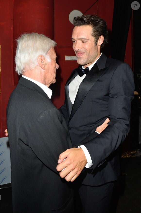 Guy Bedos et son fils Nicolas Bedos - 29ème cérémonie des Molières 2017 aux Folies Bergère à Paris le 29 mai 2017. © Coadic Guirec/Bestimage