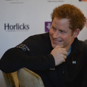 Le prince Harry a donne une conference de presse pour les membres de l'equipe de "Walking With The Wounded South Pole Allied Challenge 2013" a Londres. Le 21 janvier 2014