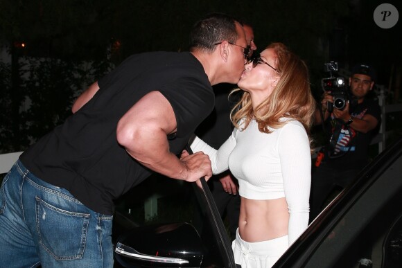 Jennifer Lopez et son fiancé A.Rodriguez sont allés dîner chez San Vicente Bungalows à West Hollywood le 24 août 2019 - Los Angeles