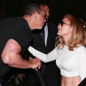 Jennifer Lopez et son fiancé A.Rodriguez sont allés dîner chez San Vicente Bungalows à West Hollywood le 24 août 2019 - Los Angeles
