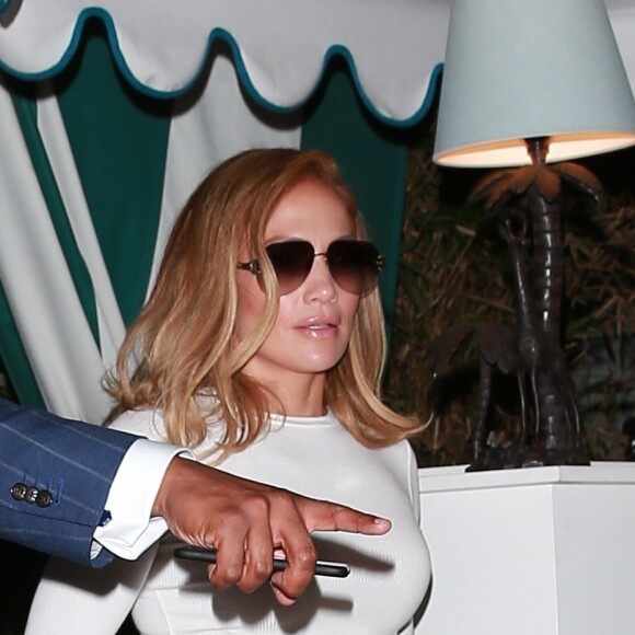 Jennifer Lopez et son fiancé A.Rodriguez sont allés dîner chez San Vicente Bungalows à West Hollywood le 24 août 2019 - Los Angeles