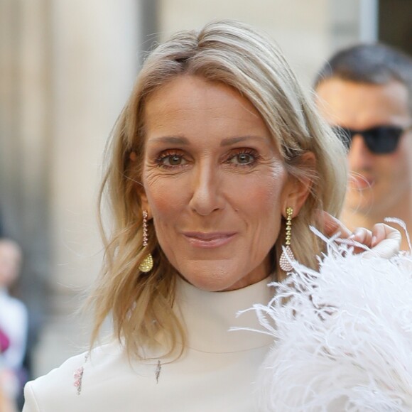 Céline Dion arrive au défilé Haute Couture Valentino collection Automne-Hiver 2019/20 à l'hôtel Salomon de Rothschild à Paris, France, le 3 juillet 2019. © Veeren-Clovis/Bestimage