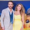 Blake Lively enceinte et son mari Ryan Reynolds à la Première de Pokemon Detective Pikachu au Military Island sur Times Square à New York, le 2 mai 2019.