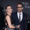 Blake Lively, son mari Ryan Reynolds lors de la première de "A Quiet Place" au Loews Lincoln Square à New York. Le 2 avril 2018.