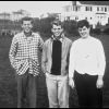 John F. Kennedy et ses frères Bobby et Ted dans les années 1950, image d'archives.
