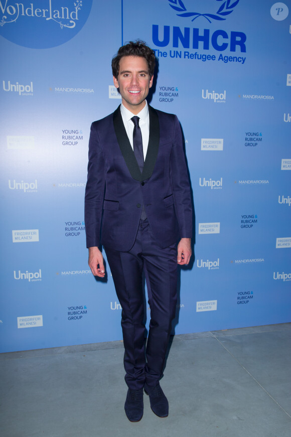 Mika - L'événement caritatif annuel du UNHCR (Haut Commissariat des Nations unies pour les réfugiés), s'adresse aux entreprises, fondations et principaux donateurs italiens qui soutiennent le travail de l'agence des Nations Unies pour les réfugiés, au centre culturel Frigoriferi Milanesi S.P.A, à Milan, Italie, le 9 novembre 2017.