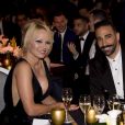 Adil Rami et sa compagne Pamela Anderson lors de la soirée de la 28ème cérémonie des trophées UNFP (Union nationale des footballeurs professionnels) au Pavillon d'Armenonville à Paris, France, le 19 mai 2019.
