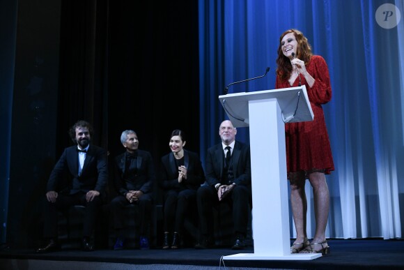Susanna Nicchiarelli sur scène lors de la cérémonie de clôture du 76ème Festival International du Film de Venise (Mostra), le 7 septembre 2019.
