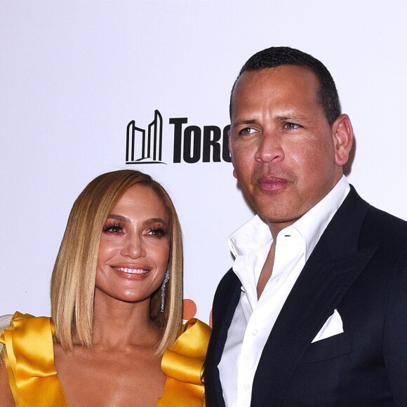 Jennifer Lopez et son compagnon et fiancé Alex Rodriguez - Tapis Rouge du film " Hustlers " lors du Festival International du Film de Toronto 2019 (TIFF), Toronto, le 7 septembre 2019.