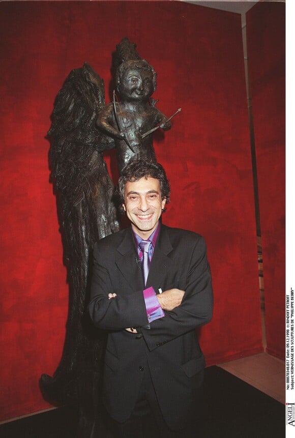 Philippe Berry lors d'un vernissage de ses oeuvres à Paris en 1998