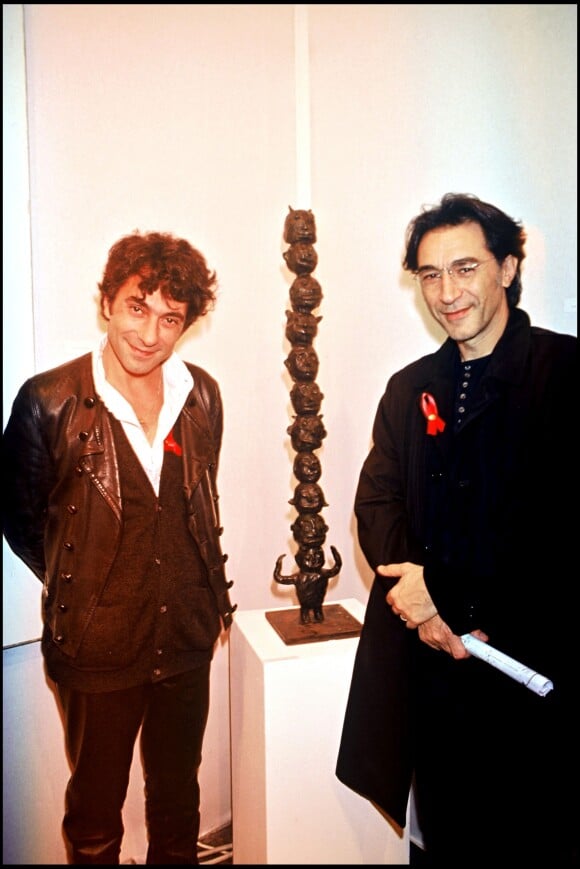 Philippe Berry et son frère Richard Berry en octobre 1993 lors de la FIAC à Paris