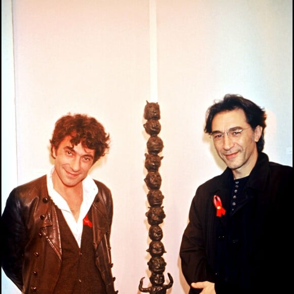 Philippe Berry et son frère Richard Berry en octobre 1993 lors de la FIAC à Paris
