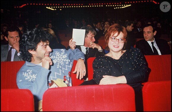 Philippe Berry et Josiane Balasko en février 1987 lors d'un spectacle de Patrick Sébastien.