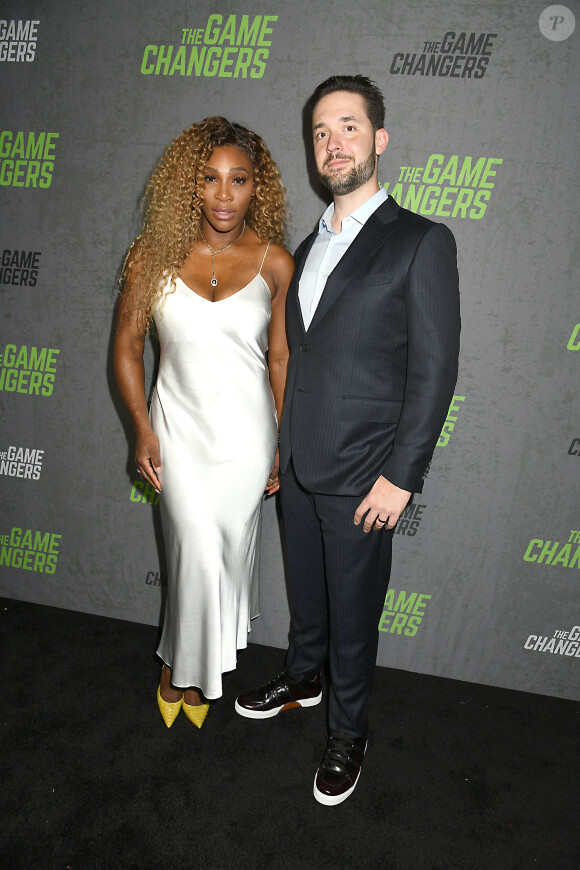 Serena Williams accompagne son mari Alexis Ohanian à l'avant-première du documentaire "The Games changers" organisée à Regal Battery Park, à New York, le 9 septembre 2019.
