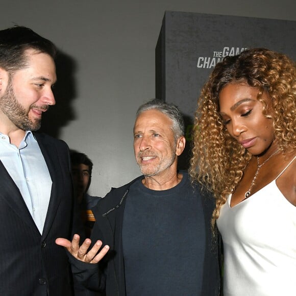 Serena Williams accompagne son mari Alexis Ohanian à l'avant-première du documentaire "The Games changers" organisée à Regal Battery Park, à New York, le 9 septembre 2019.