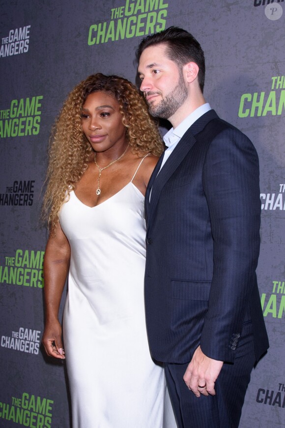 Serena Williams accompagne son mari Alexis Ohanian à l'avant-première du documentaire "The Games changers" organisée à Regal Battery Park, à New York, le 9 septembre 2019.