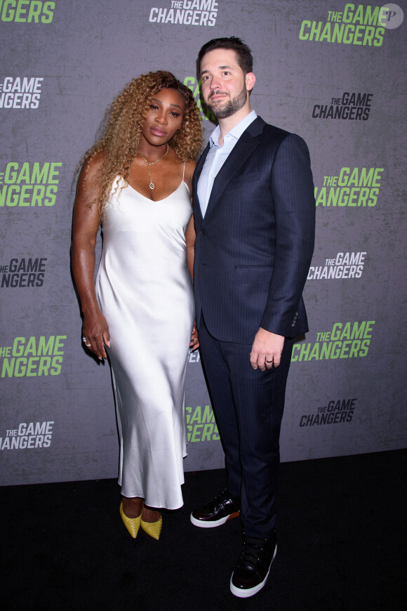 Serena Williams accompagne son mari Alexis Ohanian à l'avant-première du documentaire "The Games changers" organisée à Regal Battery Park, à New York, le 9 septembre 2019.