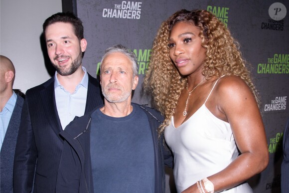 Serena Williams accompagne son mari Alexis Ohanian à l'avant-première du documentaire "The Games changers" organisée à Regal Battery Park, à New York, le 9 septembre 2019.