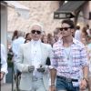 Karl Lagerfeld et Baptiste Giabiconi à Saint-Tropez. Août 2010.