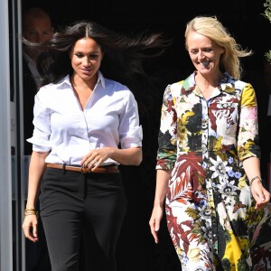 Meghan Markle, duchesse de Sussex est au magasin John Lewis sur Oxford Street pour le lancement de sa collection capsule Smart Works à Londres, le 12 septembre 2019.