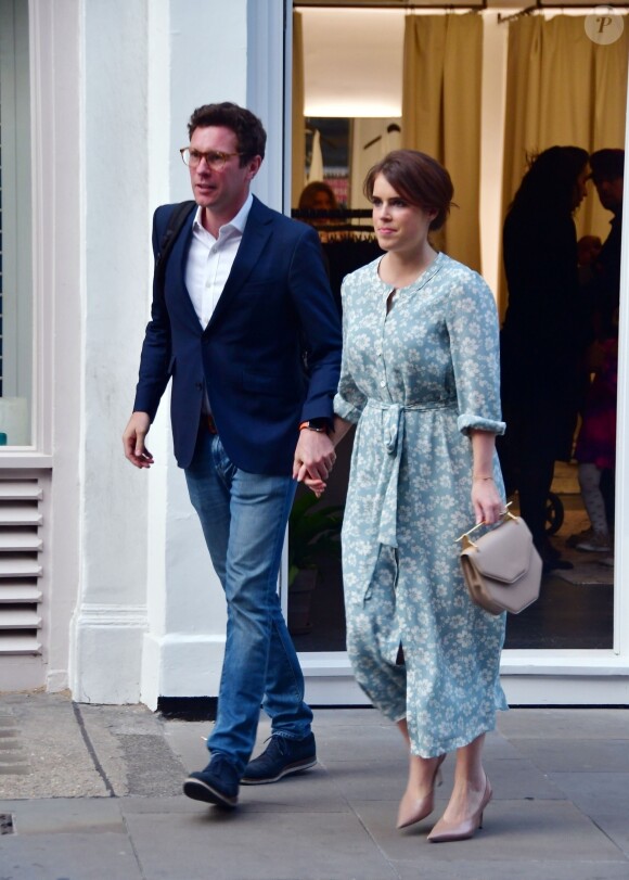 Exclusif - La princesse Eugenie d'York et son mari Jack Brooksbank vont faire du shopping chez la créatrice Misha Nonoo, amie de Meghan Markle, à Londres le 6 juin 2019