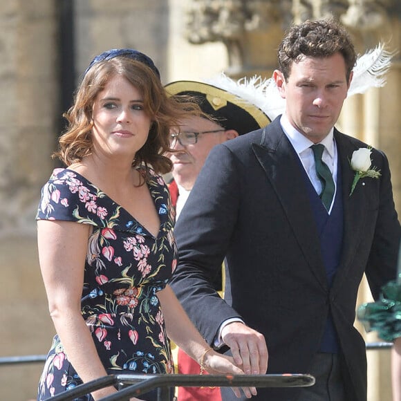 La princesse Eugenie d'York et son époux Jack Brooksbank au mariage d'Ellie Goulding et Casper Jopling le 31 août 2019 à York.