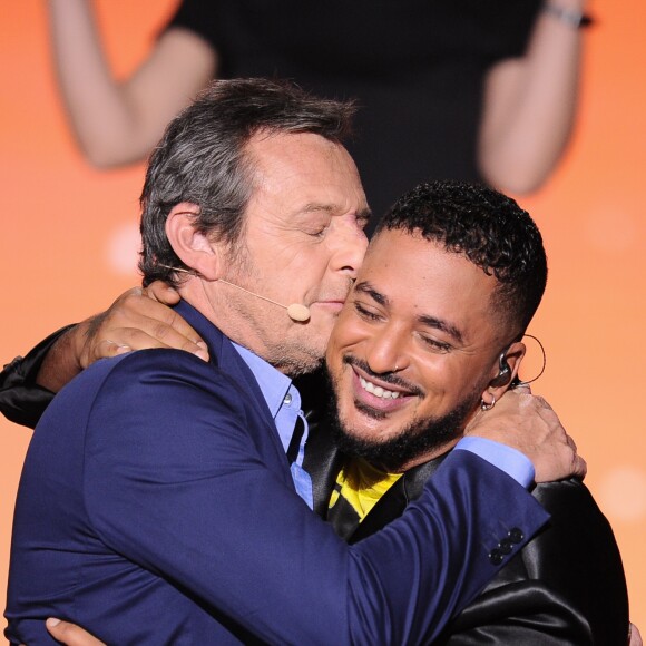 Exclusif - Jean-Luc Reichmann et Slimane - Enregistrement de l'émission TV "La Chanson Secrète 2", qui sera diffusée le 14 septembre sur TF1. © Gaffiot-Perusseau / Bestimage