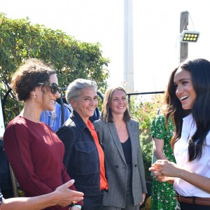 Meghan Markle, duchesse de Sussex, est au magasin John Lewis sur Oxford Street pour le lancement de sa collection capsule Smart Works à Londres le 12 septembre 2019.