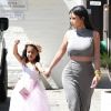 Kim Kardashian et sa fille North à Sherman Oaks. Le 30 mars 2019.