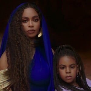 Beyoncé et sa fille Blue Ivy dans les clips vidéos de "Spirit" et "Bigger" du nouveau film "Le Roi Lion". Le 20 juillet 2019.