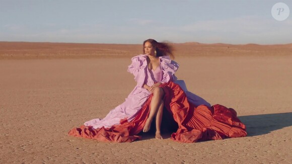 Beyoncé et sa fille Blue Ivy dans les clips vidéos de "Spirit" et "Bigger" du nouveau film "Le Roi Lion". Le 20 juillet 2019.