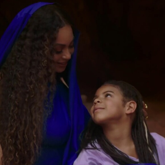 Beyoncé et sa fille Blue Ivy dans les clips vidéos de "Spirit" et "Bigger" du nouveau film "Le Roi Lion". Le 20 juillet 2019.