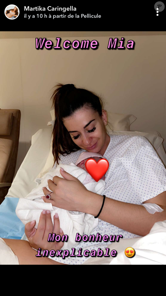 Martika a donné naissance à sa petite Mia, sur Snapchat, le 14 novembre 2019.