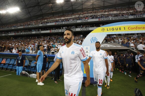 Adil Rami au stade Vélodrome à Marseille, France, le 24 août 2017. © Agence/Bestimage