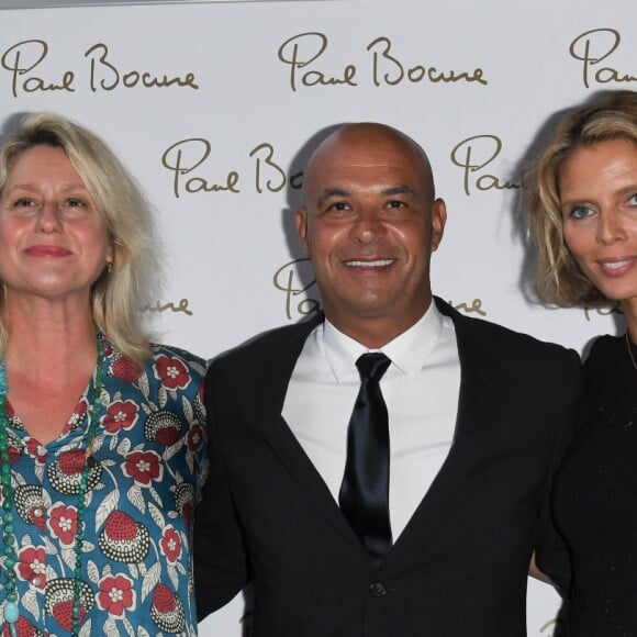 Exclusif - Paul Belmondo, sa femme Luana, Jérôme Bocuse, Sylvie Tellier et Julie Depardieu lors de la soirée d'inauguration de la brasserie Paul Bocuse dans l'hôtel du Louvre, dans le 1er arrondissement de Paris, France, le 12 septembre 2019. © Coadic Guirec/Bestimage