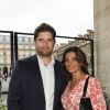 Exclusif - Pascal Papé et sa femme lors de la soirée d'inauguration de la brasserie Paul Bocuse dans l'hôtel du Louvre, dans le 1er arrondissement de Paris, France, le 12 septembre 2019. © Coadic Guirec/Bestimage