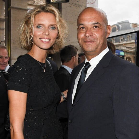 Exclusif - Sylvie Tellier et Jérôme Bocuse lors de la soirée d'inauguration de la brasserie Paul Bocuse dans l'hôtel du Louvre, dans le 1er arrondissement de Paris, France, le 12 septembre 2019. © Coadic Guirec/Bestimage