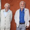 Charles Gérard et Jean-Paul Belmondo au village lors des internationaux de tennis de Roland Garros à Paris le 8 juin 2018. © Cyril Moreau / Bestimage