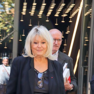 Mylène Demongeot arrive à l'enregistrement de l'émission "Vivement Dimanche Prochain" au studio Gabriel à Paris, France, le 11 septembre 2019.11/09/2019 - Paris