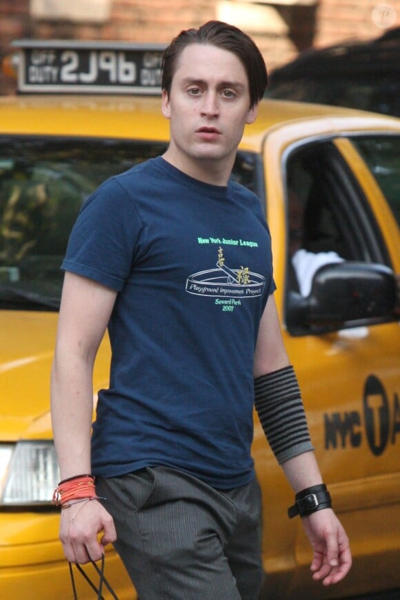 Kieran Culkin dans les rue de West Village, à New Yorl. Le 2 septembre 2011.