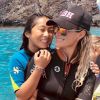 Jade Hallyday : Photo souvenir de vacances avec son Jade Hallyday : Photo souvenir de vacances avec son